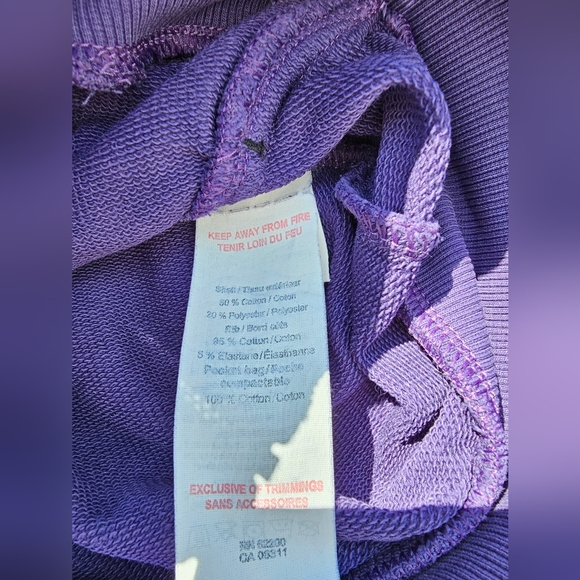 Puma zip-up hoodie jacket medium purple y2k - Picture 9 of 10